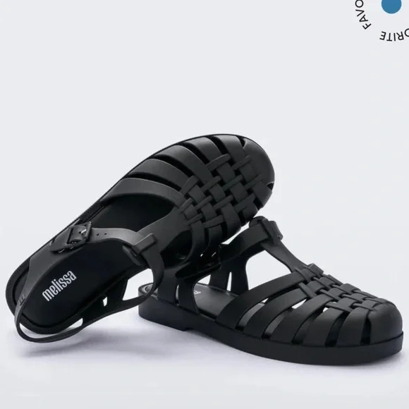 Melissa Possession Black Sandal Size 8 - Picture 1 of 5